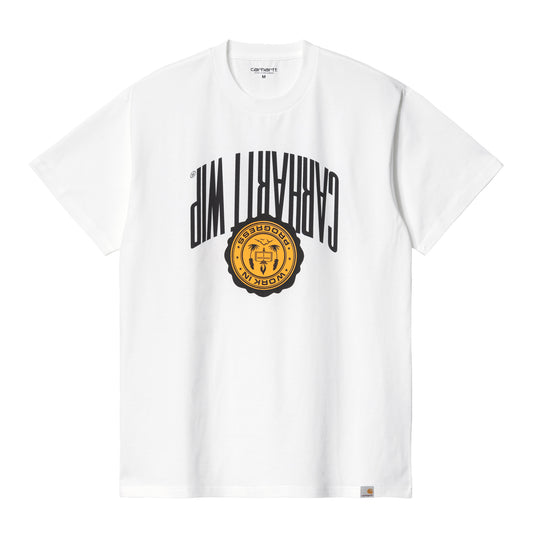 Carhartt WIP Upside Down T-Shirt White. Foto de frente.
