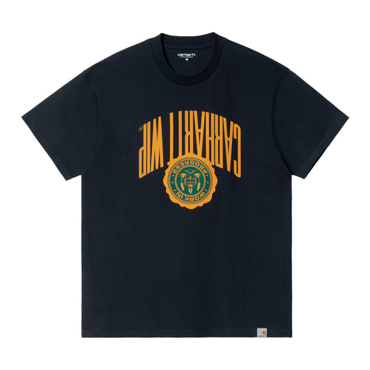 Carhartt WIP Upside Down T-Shirt Dark Navy. Foto de frente.