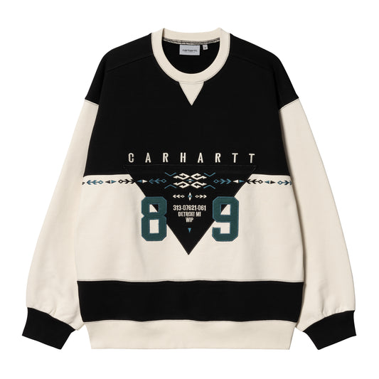 Carhartt WIP Santa Fe Sweat Black/Natural. Foto da parte da frente.