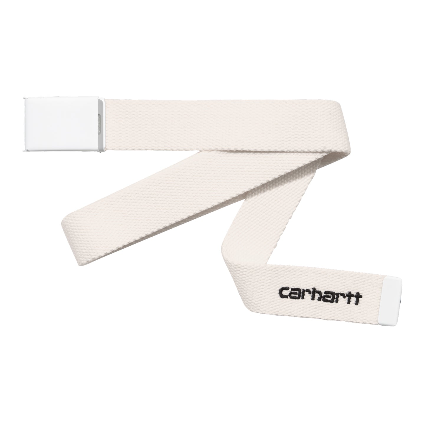 Carhartt WIP Script Belt Tonal Wax/Black. Foto do cinto.