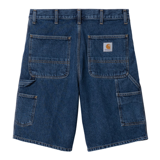 Carhartt WIP Single Knee Short Blue Stone Washed. Foto da parte de trás.