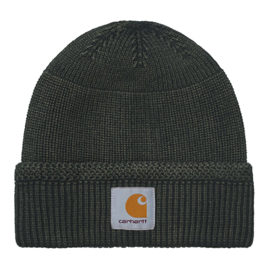 Carhartt WIP Syd Beanie Dark Cedar. Foto da parte da frente.