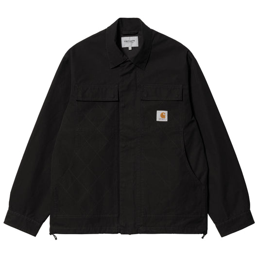 Carhartt WIP Tyler Jacket Black. Foto da parte da frente fechado.