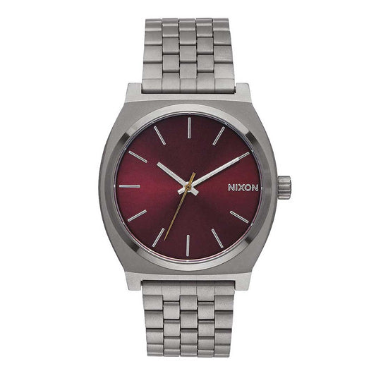 Nixon Time Teller Gunmetal/Deep Burgundy