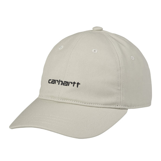 Carhartt WIP Canvas Script Cap White/Black. Foto da parte da frente.