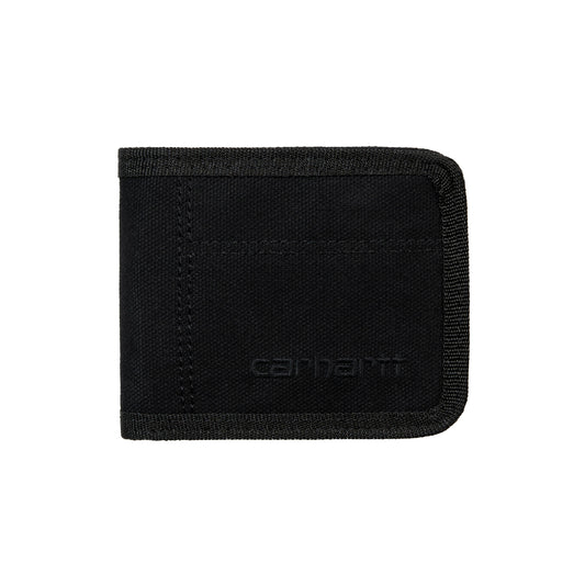 Carhartt WIP Carston Fold Wallet Hamilton Brown. Foto da carteira fechada da parte da frente.