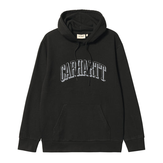 Carhartt WIP Hooded Scrawl Sweat Black/Misty Sky. Foto da parte da frente.