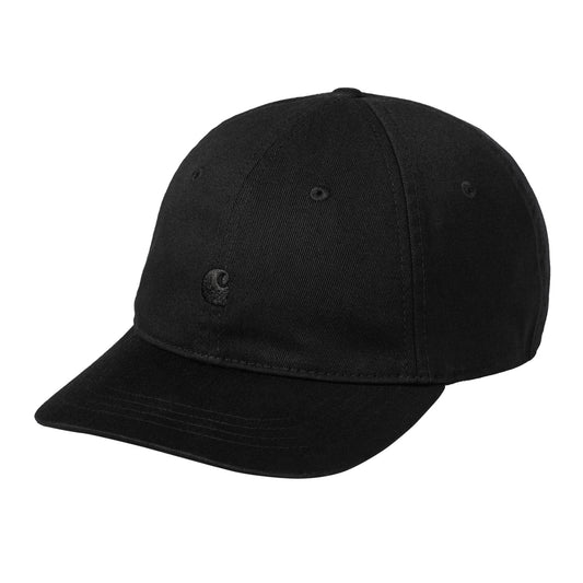 Carhartt WIP Madison Logo Cap Black. Foto da parte da frente.