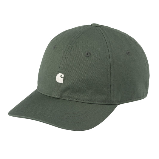 Carhartt WIP Madison Logo Cap Boxwood/Wax. Foto da parte da frente.