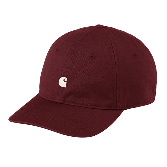 Carhartt WIP Madison Logo Cap Corvina/Wax. Foto da parte da frente.