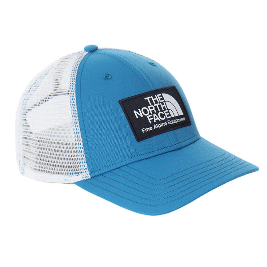 The North Face Mudder Trucker Banff Blue/Aviator Blue. Foto da parte da frente e lateral a 3/4.