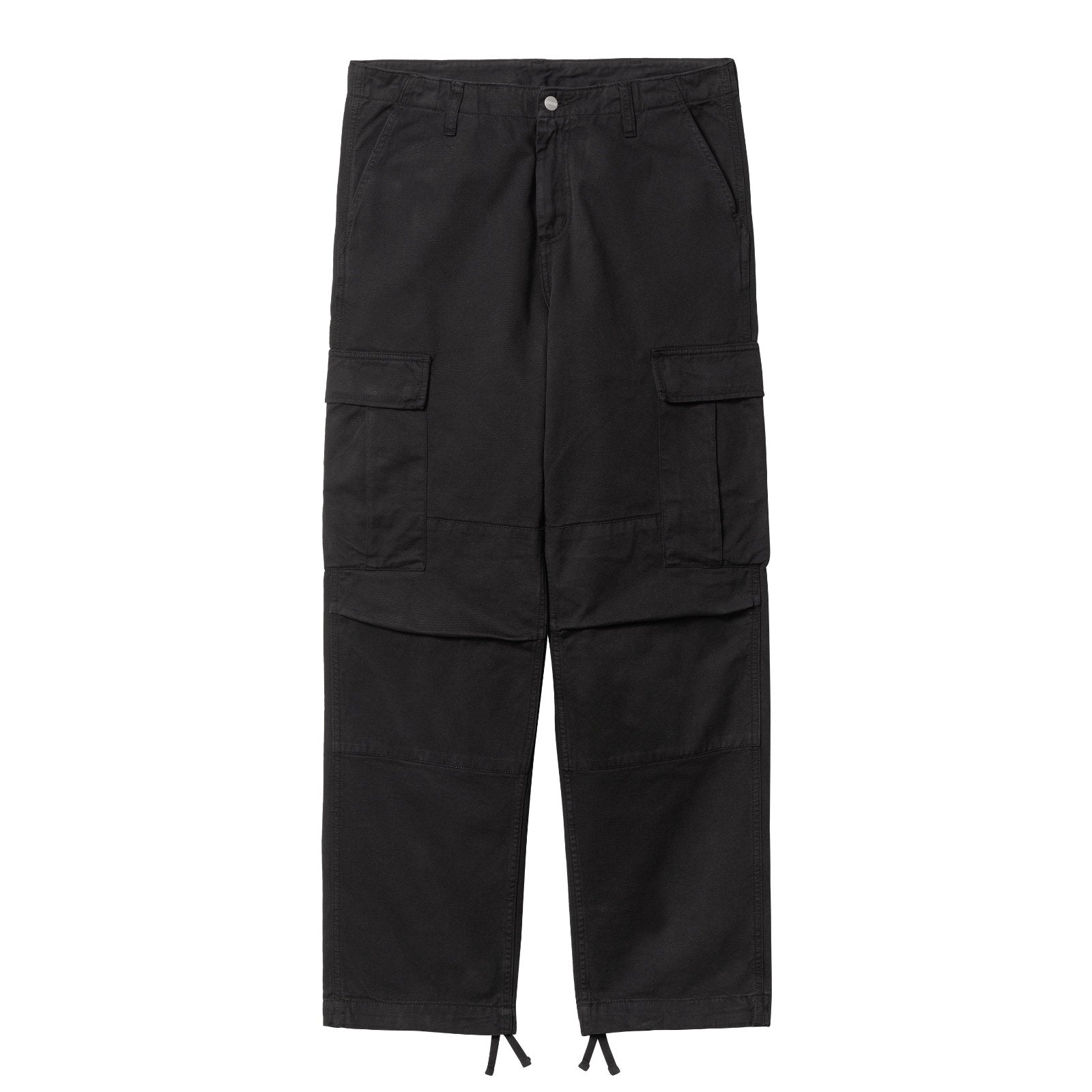 Carhartt WIP Regular Cargo Pant Black. Foto da parte da frente.