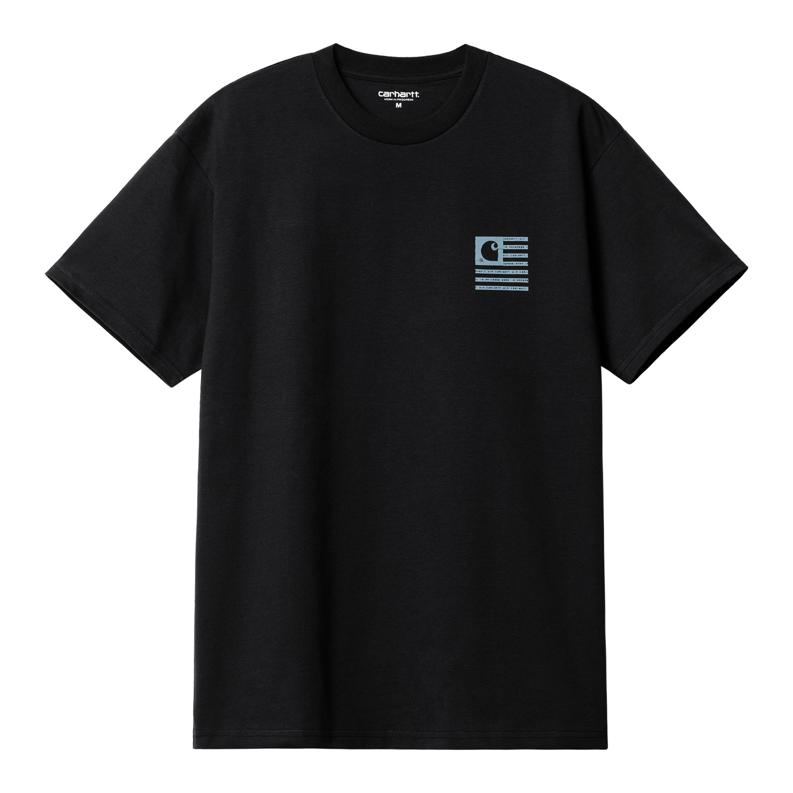 Carhartt WIP Label State Flag T-Shirt Black/Misty Sky. Foto da parte de trás.