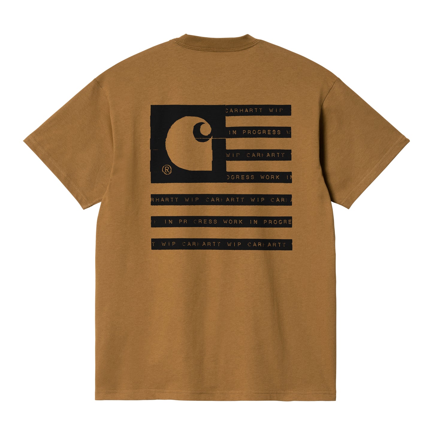 Carhartt WIP Label State Flag T-Shirt Hamilton Brown/Black. Foto da parte de trás.