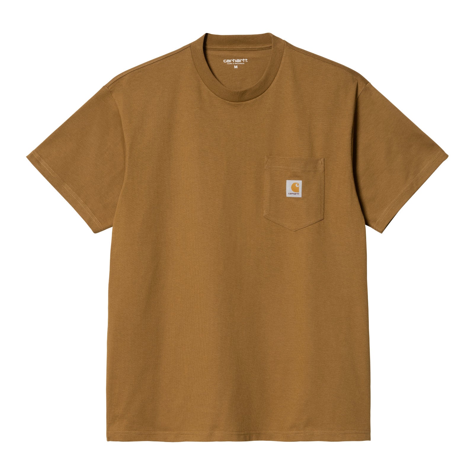 Carhartt WIP Local Pocket T-Shirt Hamilton Brown/Dusty Hamilton Brown. Foto de frente.