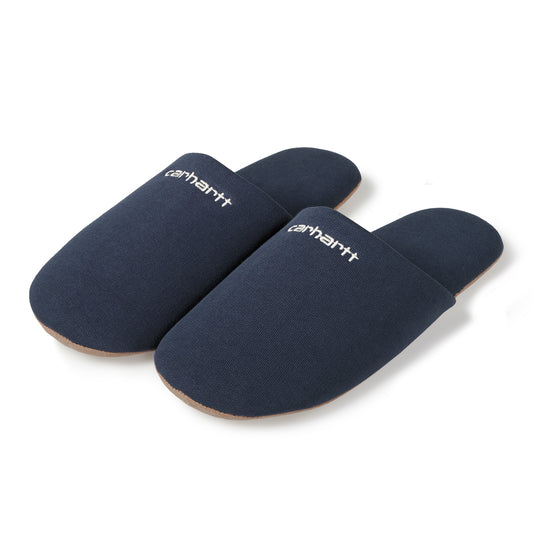 Carhartt WIP Script Embroidery Slippers Enzian/White