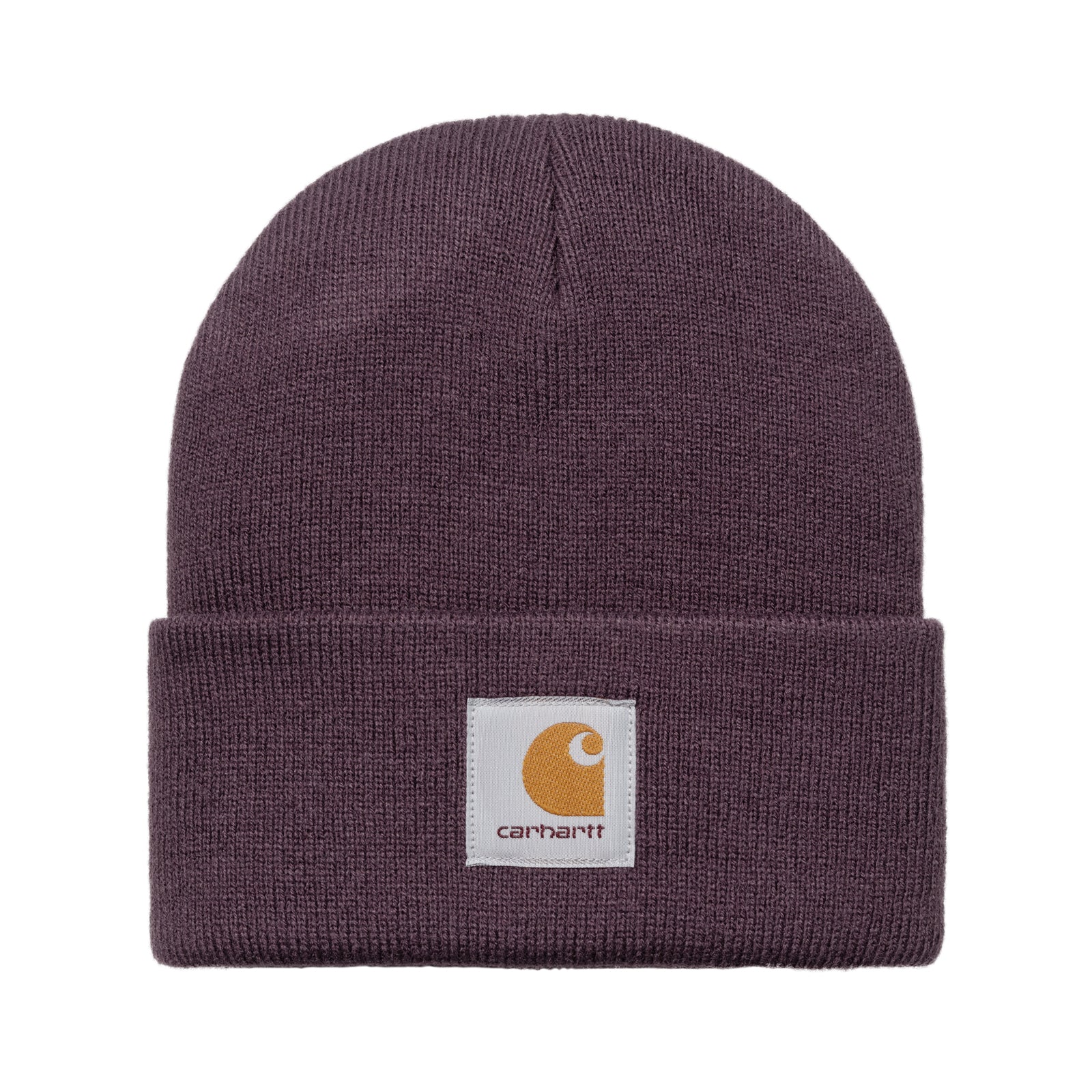 Carhartt WIP Short Watch Hat Dark Plum. Foto da parte da frente.