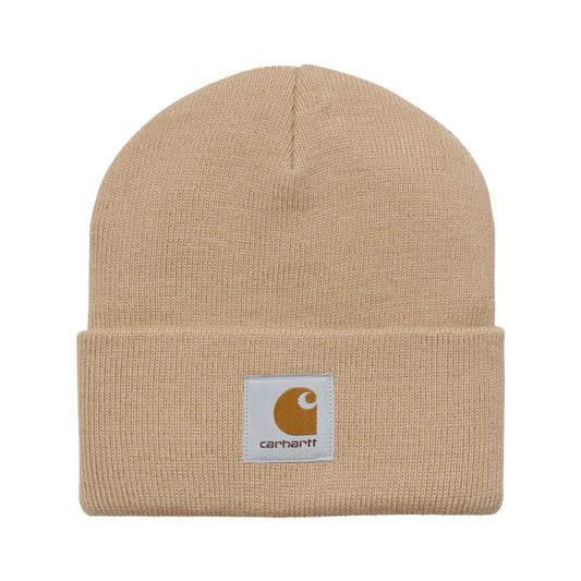 Carhartt WIP Short Watch Hat Dusty Hamilton Brown. Foto da parte da frente.