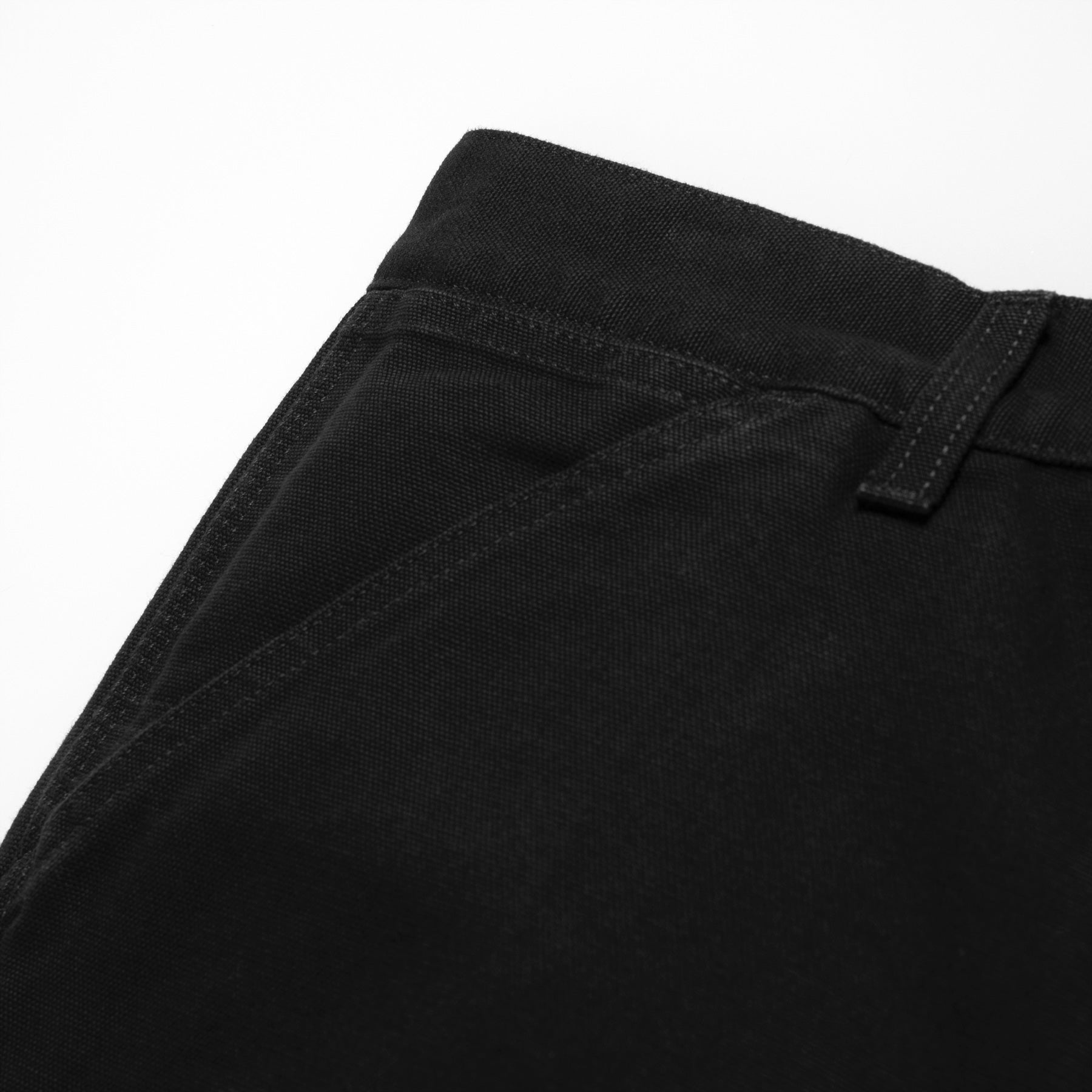 Carhartt WIP Single Knee Pant Black Rinsed. Foto de detalhe do bolso da frente.